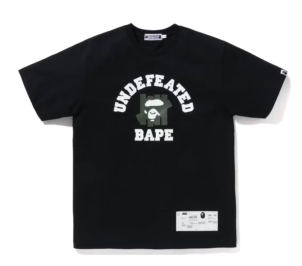 BAPE x Undefeated College T-shirt