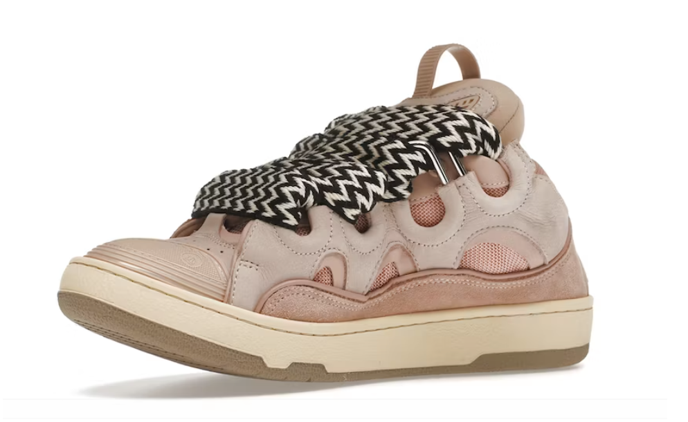 Lanvin Leather Curb Pink Sneaker