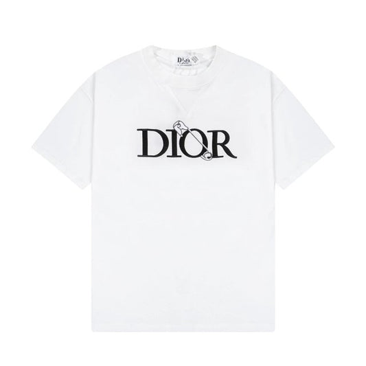 Dior White Jersey Logo Embroidered Judy Blame T-Shirt